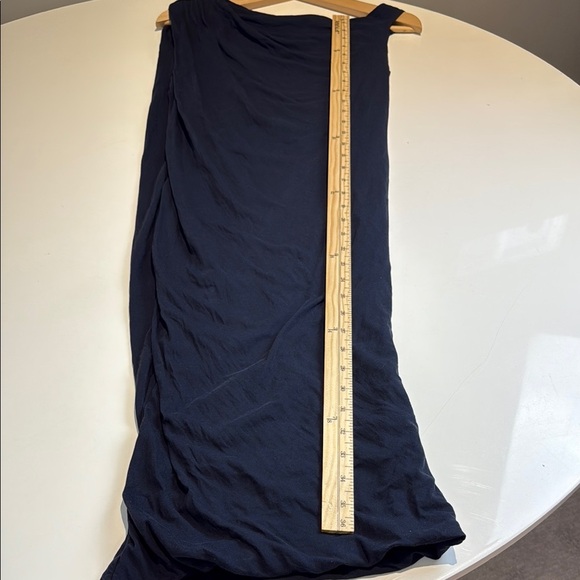 James Perse Standard Womens Dress Size 0 X-Small Blue Sleeveless Ruched Shoulder - Picture 5 of 6